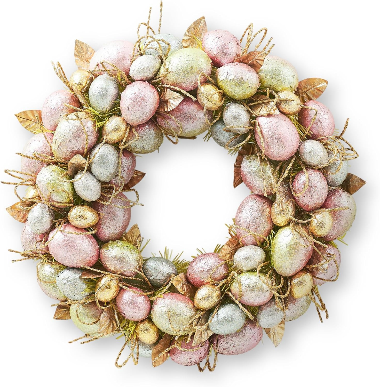 Easter Wreath for Front Door - Handmade Easter Egg Wreath for Wall, Mantle, Front Door Outside & ... | Amazon (US)