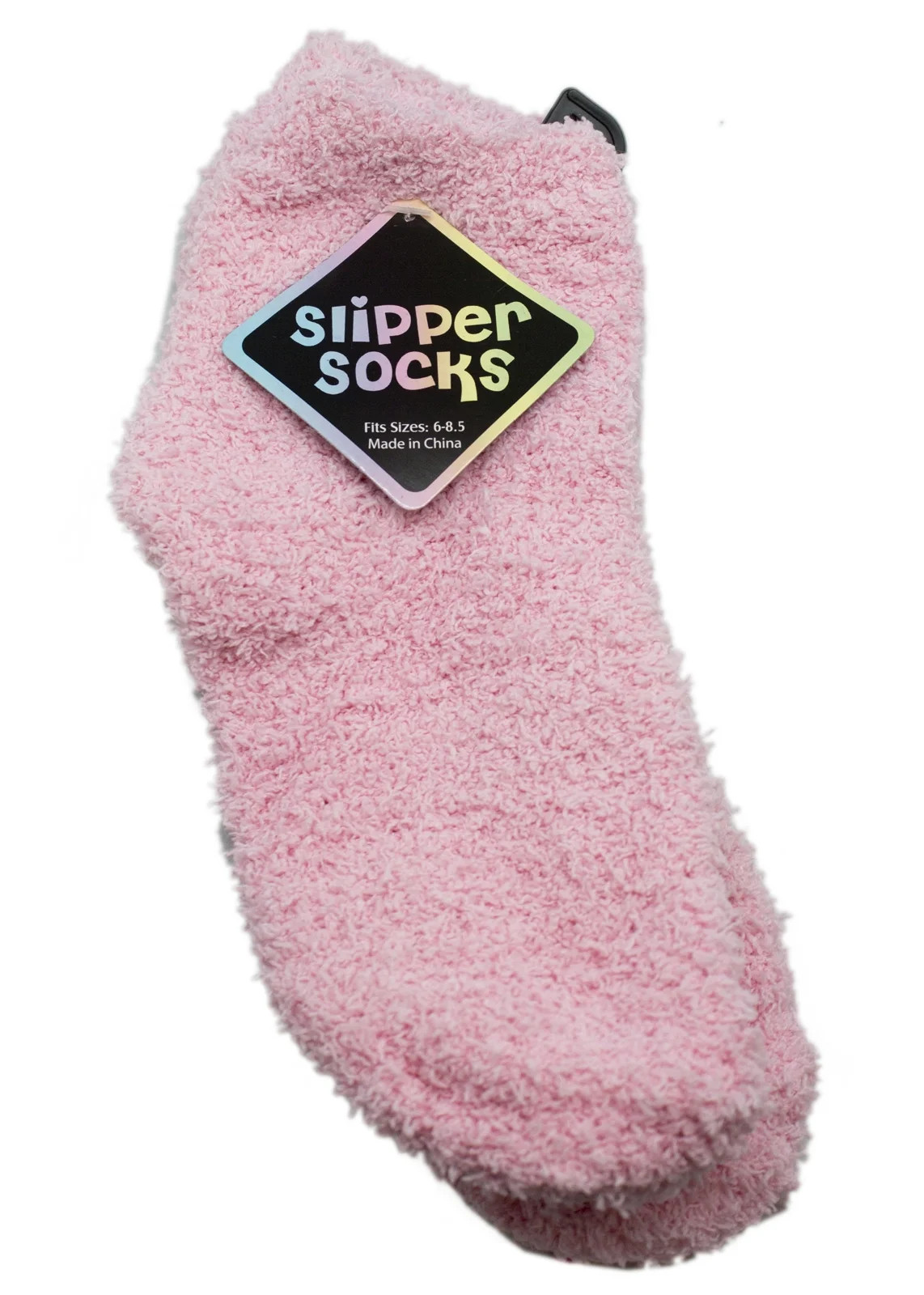 Light Pink Colored Fuzzy Slipper Socks (Size 6-8.5) - Walmart.com | Walmart (US)