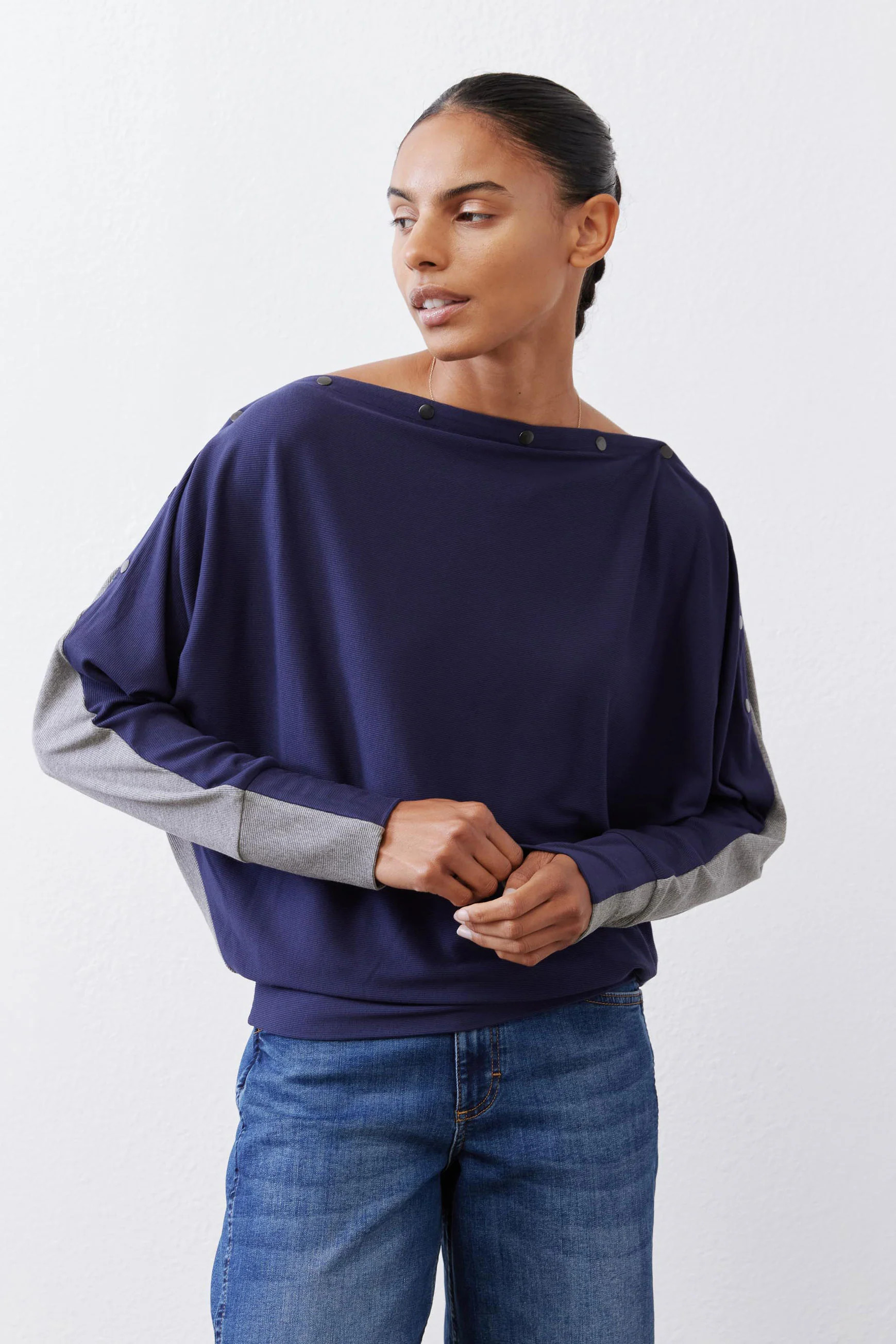 In A Snap Long Sleeve Top | Ruti