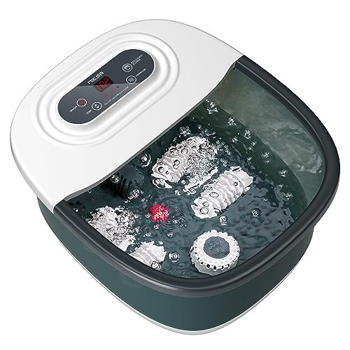 Niksa Foot Spa Bath Massager with Heat, Bubbles, Vibration and Red Light, 4 Massage Roller Pedicure, Tub for Feet Stress Relief, Foot Soaker with Mini Acupressure Massage Points Temperature Control | Amazon (US)