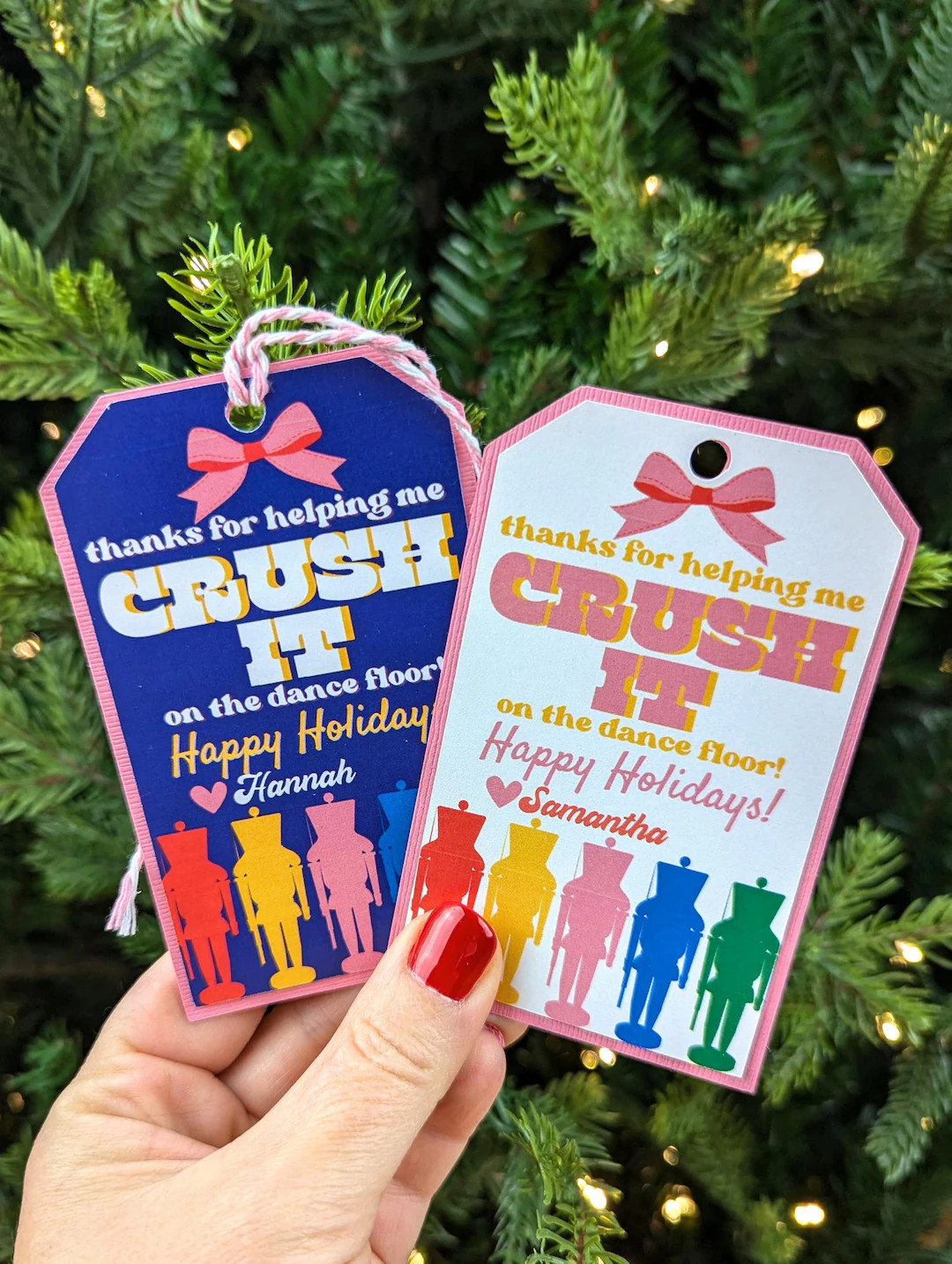 Crush It Personalized Nutcracker Themed Christmas Gift Tags for Dance Teachers, Nutcracker Gift, ... | Etsy (US)