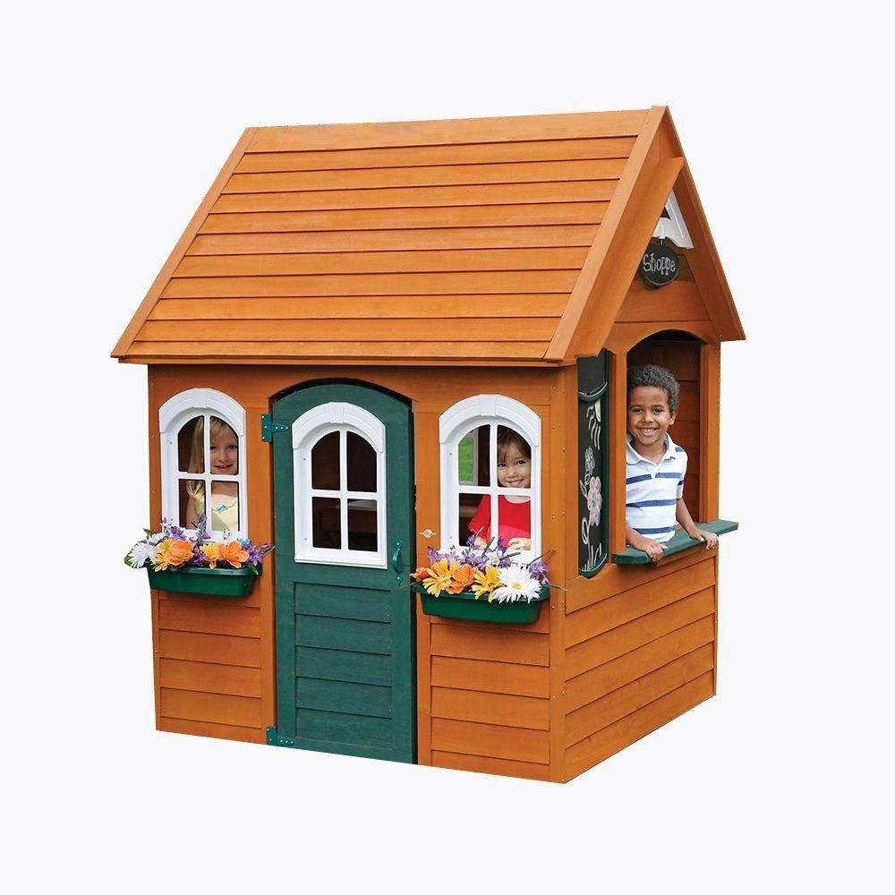 Bancroft Wooden Playhouse | The Home Depot