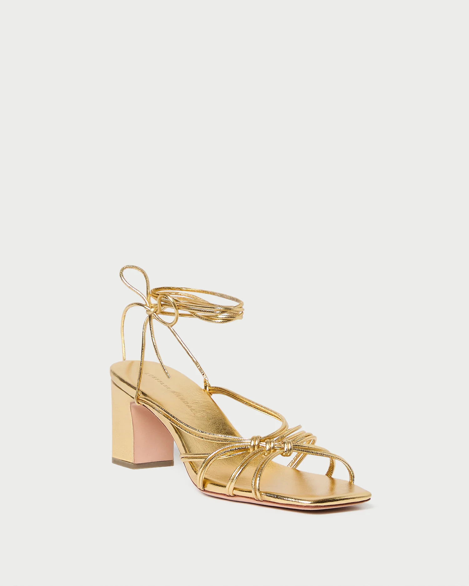Ryder Gold Leather Heeled Sandal | Loeffler Randall