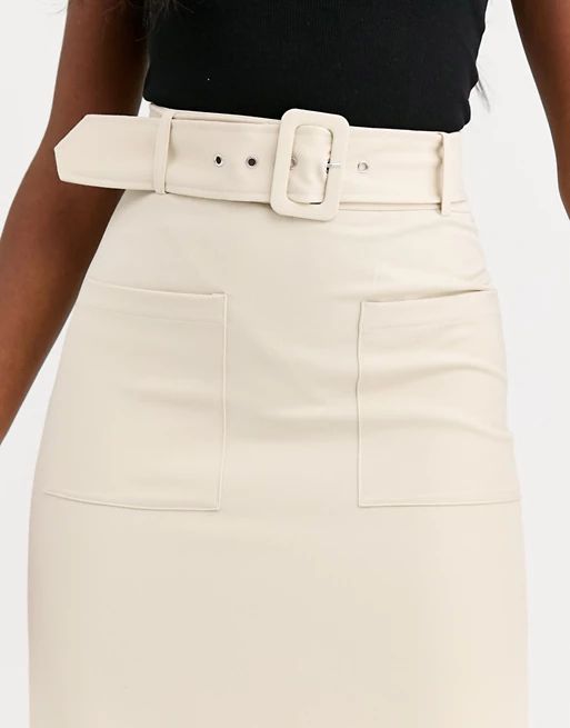 Y.A.S Tall Arina belted high waisted skirt | ASOS (Global)