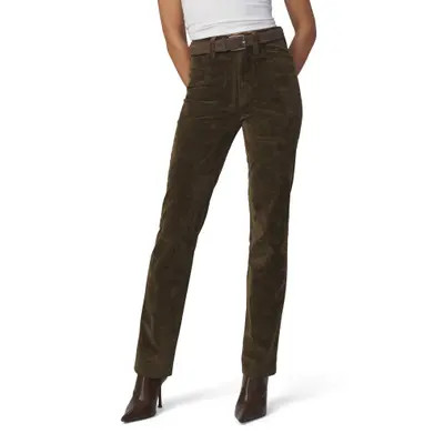 Joe's The Margot High Waist Slim Faux Suede Jeans in Olive at Nordstrom, Size 33 | Nordstrom
