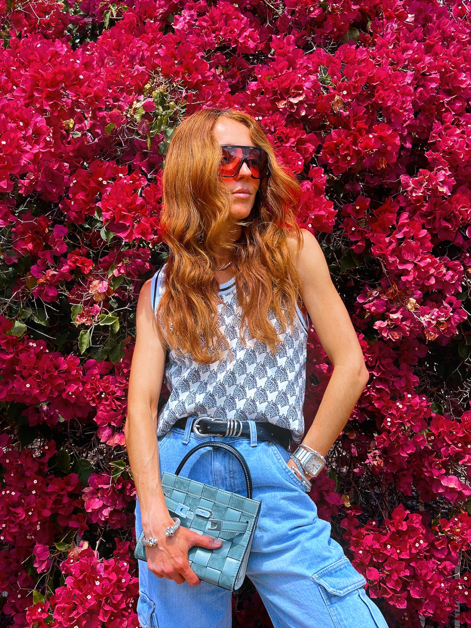 - When an outfit feels like summer -
Powder blues paired with denim are a fresh take on easy summer style. Add a strong element of interest by mixing in playful prints and leather details like a contrasting belt and oversized sunglasses. Linking exact knit top + matching mini shorts as well as similar pieces for recreating the rest of this denim outfit, below.



#LTKSeasonal #LTKItBag #LTKStyleTip