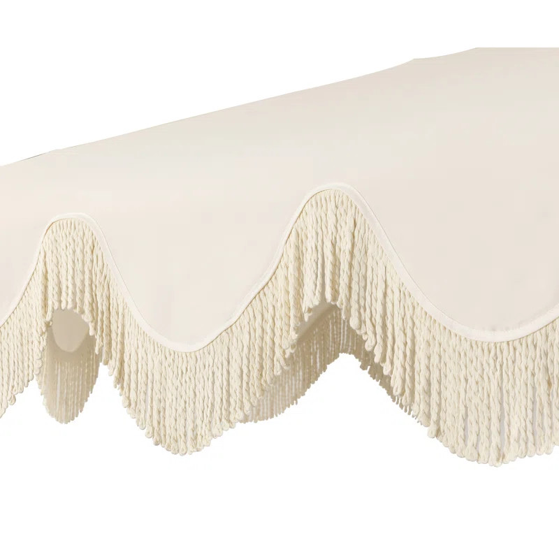 Teretha 9 ft. Classic Cottage Tassel Market Patio Umbrella with Auto-Tilt, Crank, and UV Protecti... | Wayfair North America