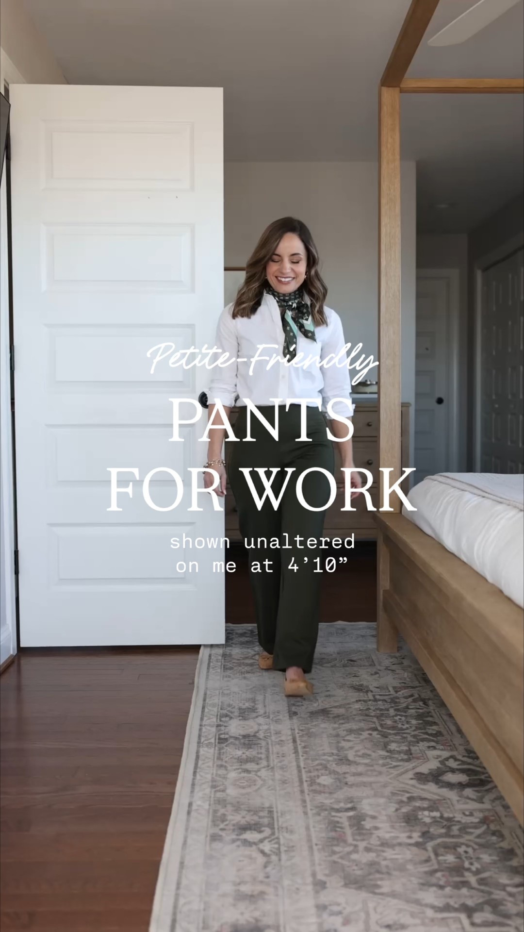 Petite-friendly pants for work! 

BR High Rise Straight 
XS petite - size up 
71% rayon/ 24% viscose / 5% elastane 
10” rise / 26.5” inseam / 7.5” opening 
Top (J.Crew Factory): petite xxs 
Shoes (Sam Edelman): tts 

BR Crop Flare
XS in standard sizing - size up 
71% rayon/ 24% viscose / 5% elastane 
10” rise / 26.5” inseam / 7.5” opening 
Sweater (Madewell): xxs
Top (J.Crew Factory): petite xxs 
Shoes (Sam Edelman): tts 
Bag (Madewell)

J.Crew Kate 
0P - size up 
61% poly/ 28%viscose / 6% elastane 
10” rise / 26” inseam / 6” leg opening
Top (Aritzia): xxs - sleeves are cuffed under 
Shoes (Sam Edelman) 
* also linked the J.Crew Factory Kallie pants which are similar for less

Ann Taylor Perfect Wide Leg
00 petite - I prefer the curvy fit 
62% poly/ 34% viscose/ 4% spandex 
10” rise / 28.5” inseam / 8” leg opening
Sweater (Kohl’s): petite xs 
Belt (Aritzia)
Boots (J.Crew) 

My measurements for reference: I’m 4’10” and 105lbs. My bust, waist, and hip measurement is 32”, 24”, and 36”.


#LTKWorkwear #LTKPetite