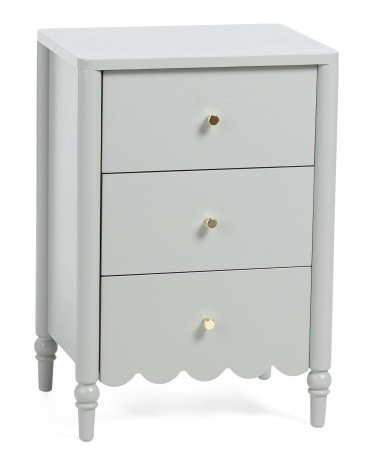 18x26 Scallop 3 Drawer Side Table | TJ Maxx