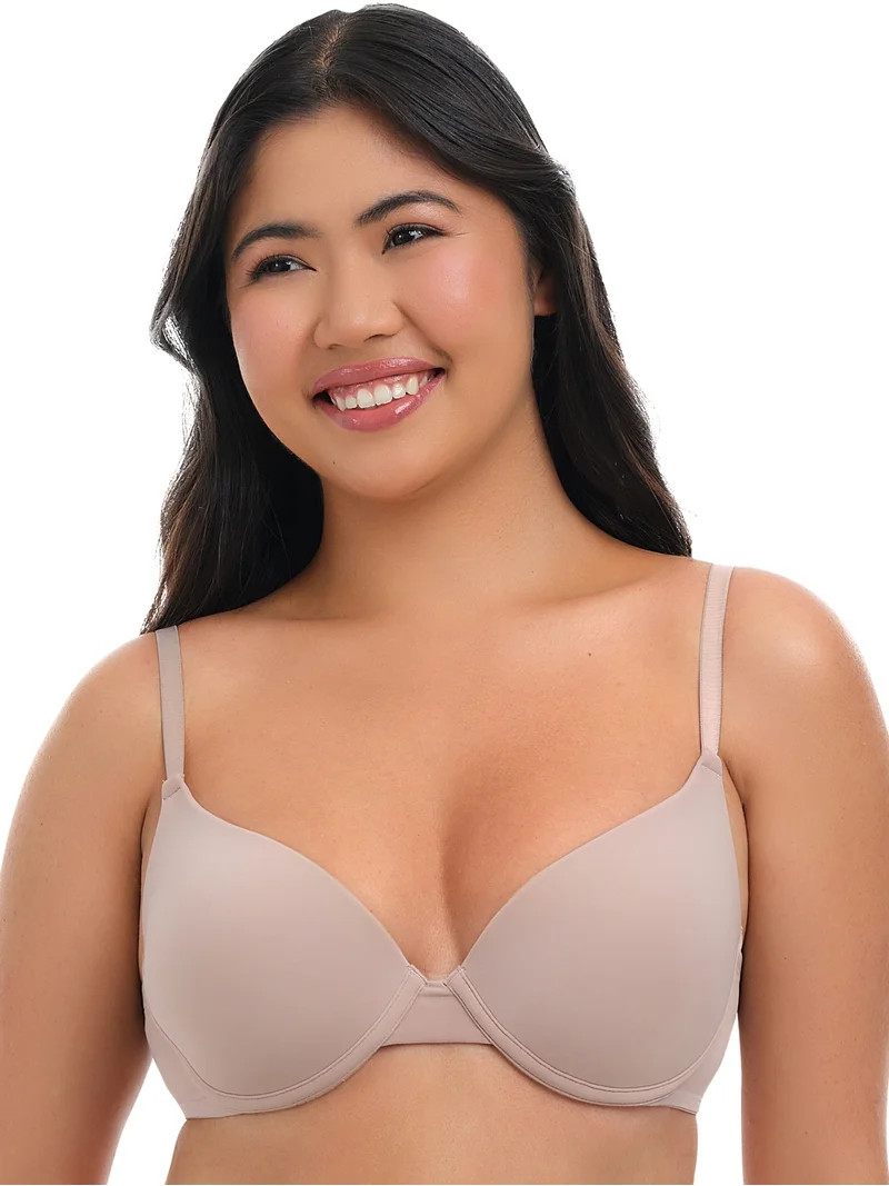 No Boundaries Women\u2019s Smooth Micro Push Up Bra, Sizes 34AA-42DD | Walmart (US)
