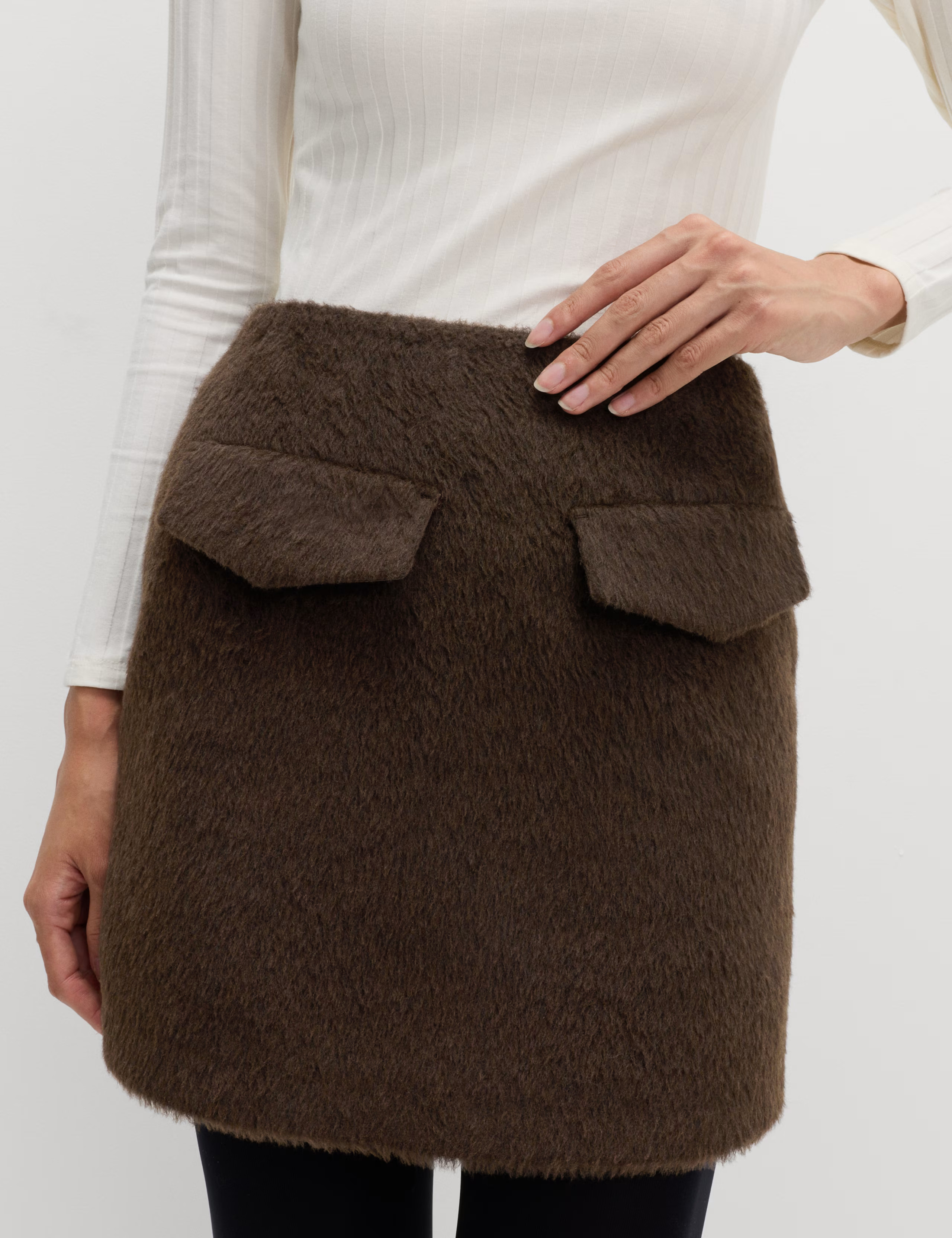 Brushed Mini A-Line Skirt with Wool | Marks & Spencer (UK)