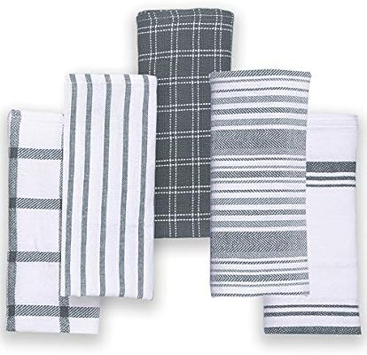 Cotton Talks Kitchen Towels - Pack of 5 Dish Towels Cotton - 18 x 28 inches Holiday Kitchen Towel... | Amazon (US)
