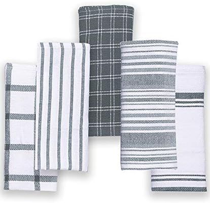 Cotton Talks Kitchen Towels - Pack of 5 Dish Towels Cotton - 18 x 28 inches Holiday Kitchen Towel... | Amazon (US)