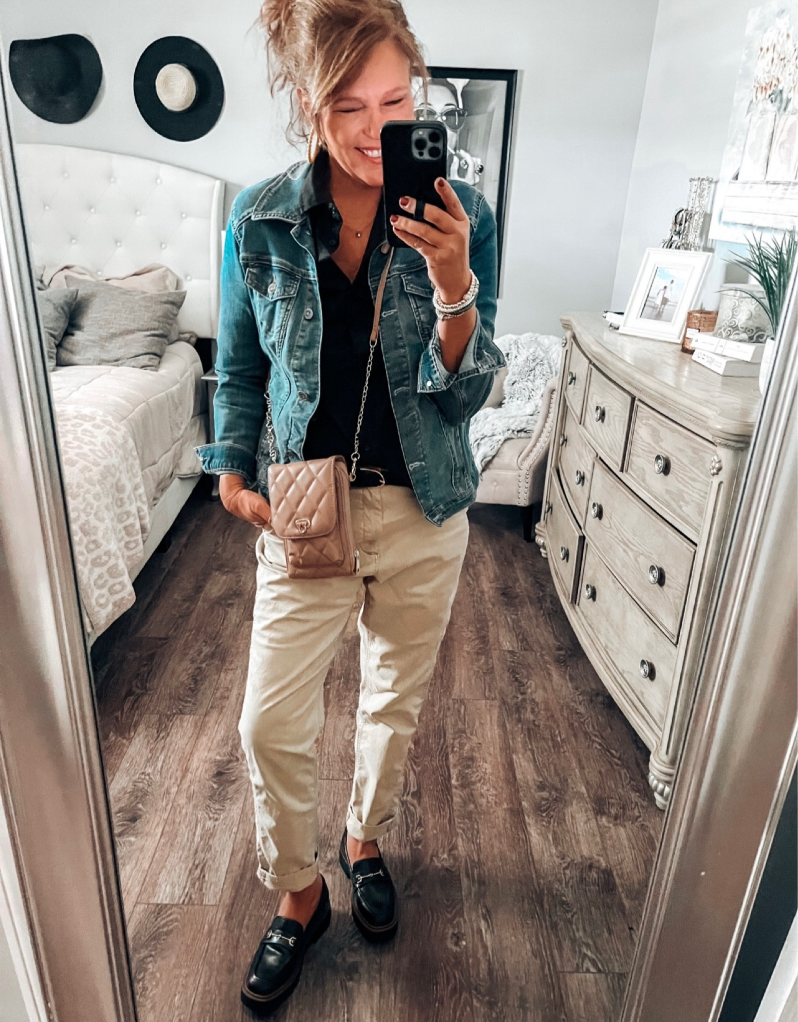 Casual chinos with loafers outfit. Perfect for a day of running errands or business casual day. 

Fall outfits, casual outfits, thanksgiving outfit, casual chic, loafers, denim jacket outfit, amazon fashion, ootd, over 40

#LTKStyleTip #LTKFindsUnder50 #LTKSaleAlert