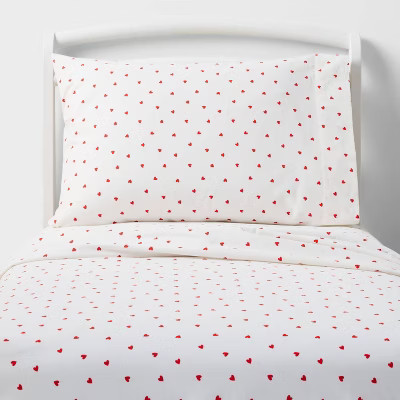 Kids' Heart Cotton Sheet Set - Pillowfort™ | Target