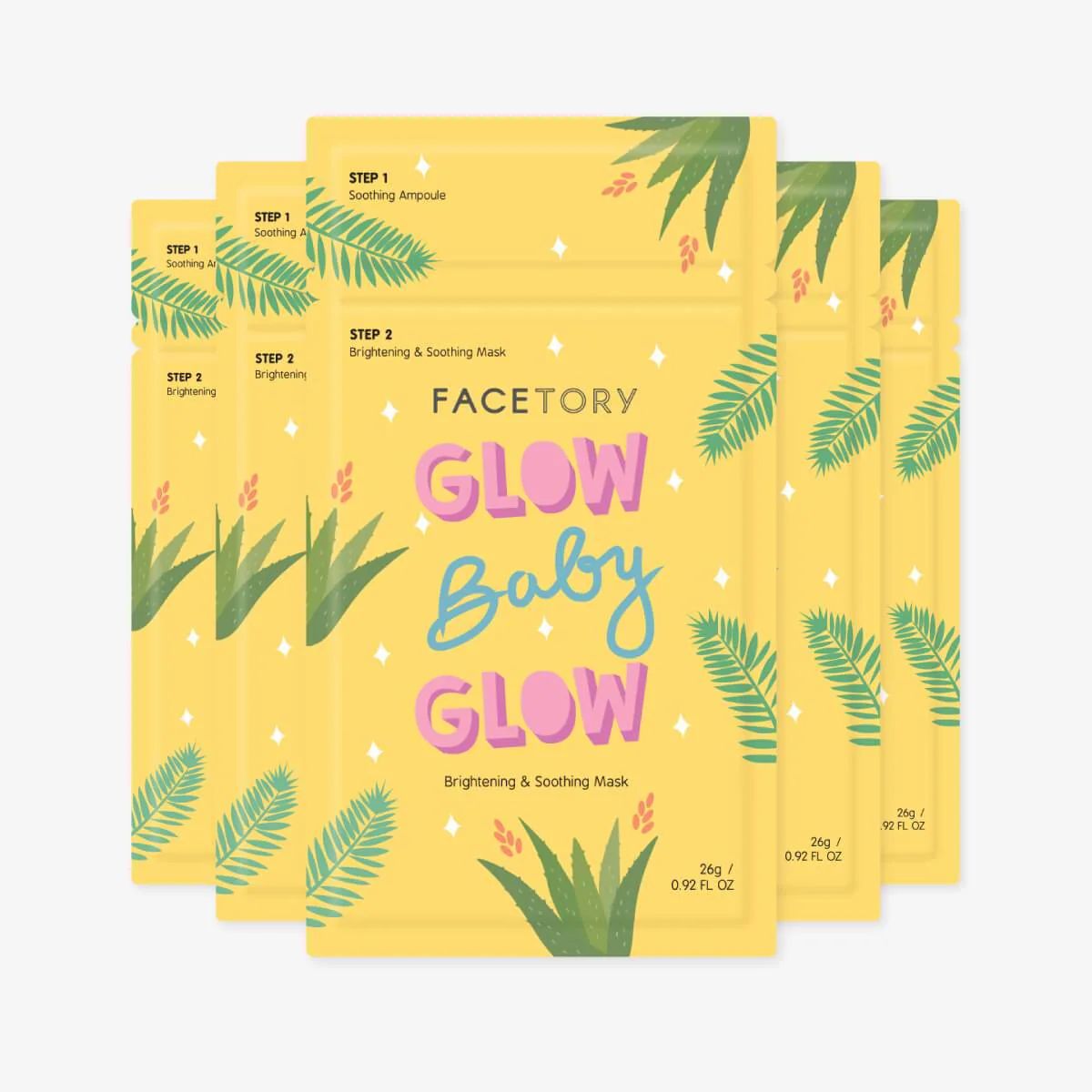 Glow Baby Glow 2-Step Sheet Mask - Brightening & Soothing | FaceTory