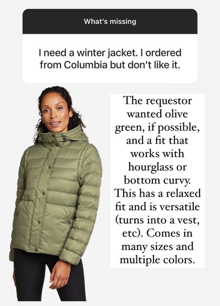 Winter jacket that works especially on hourglass and bottom curvy shapes. This has a relaxed fit and great size run! 

#LTKstyletip #LTKFind #LTKSeasonal