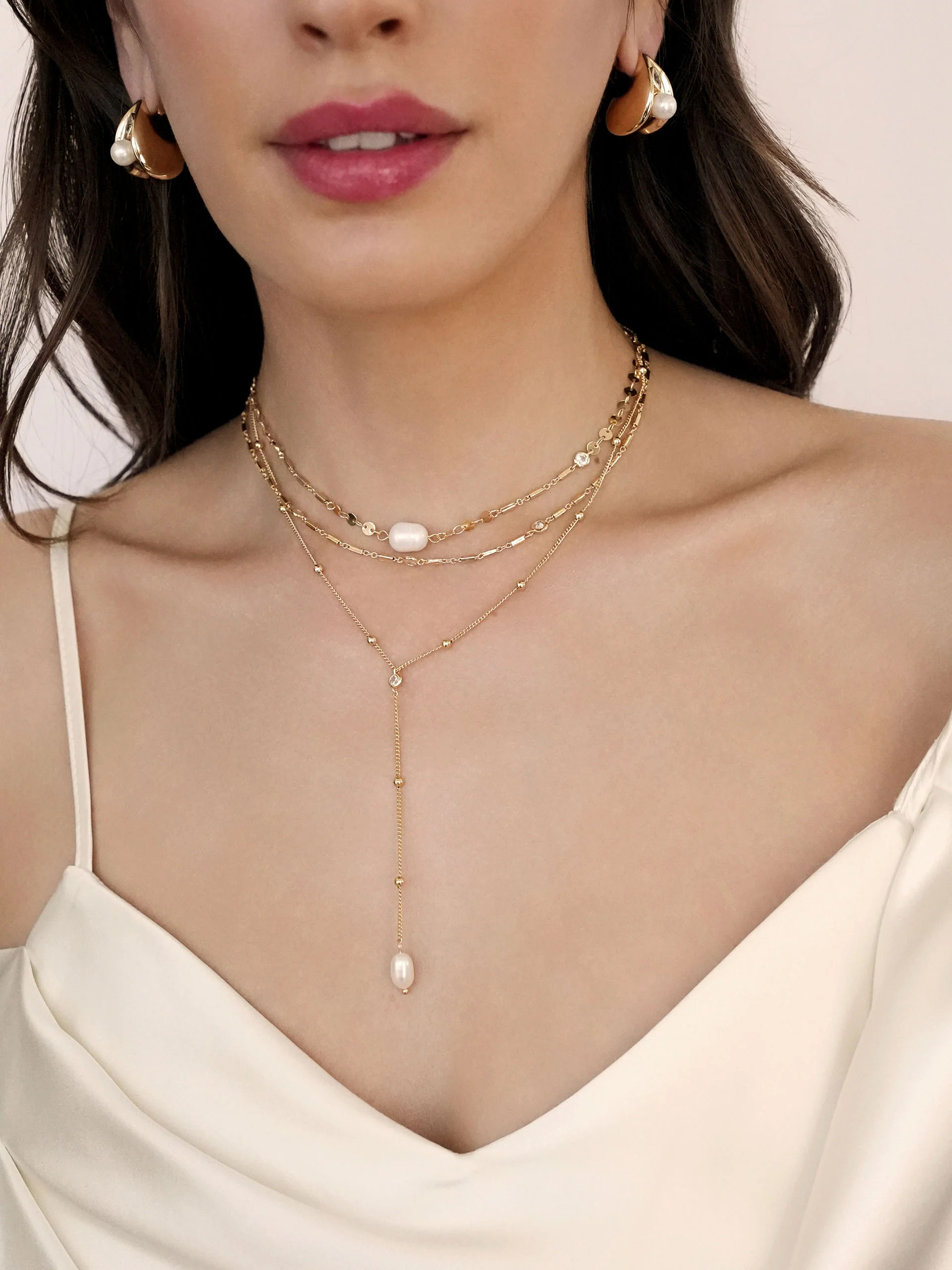 Forever Falling Pearl Lariat | Ettika