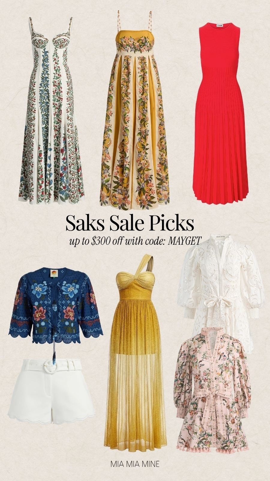Saks spring sale save up to $300 with code MAYGETS
Save on vacation dresses, graduation dresses, summer outfits, and occasion dresses!

#LTKTravel #LTKOver40 #LTKSaleAlert