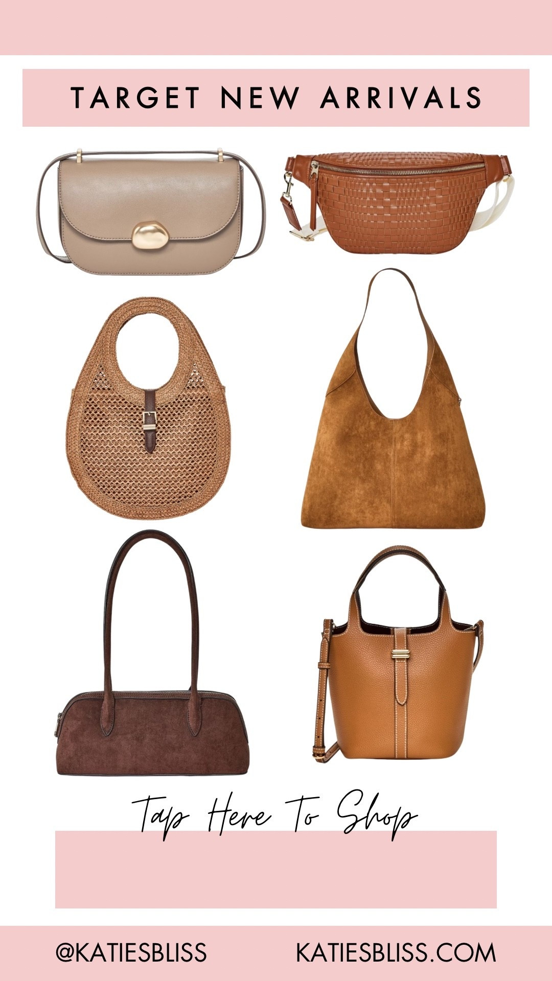 Target new arrivals 🤍 handbags

Target. Bag. Handbag. Shoulder bag. Purse. Tote. Crossbody. 

