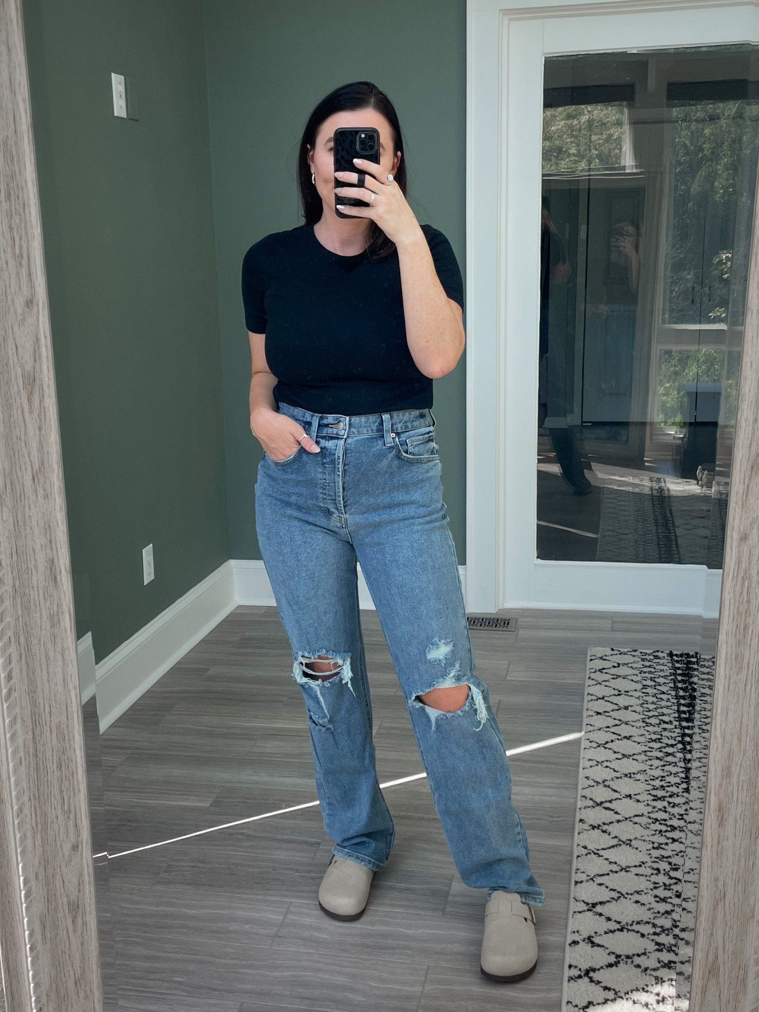 These @target jeans fit tts and are only $25! 

#LTKSeasonal #LTKstyletip #LTKunder50