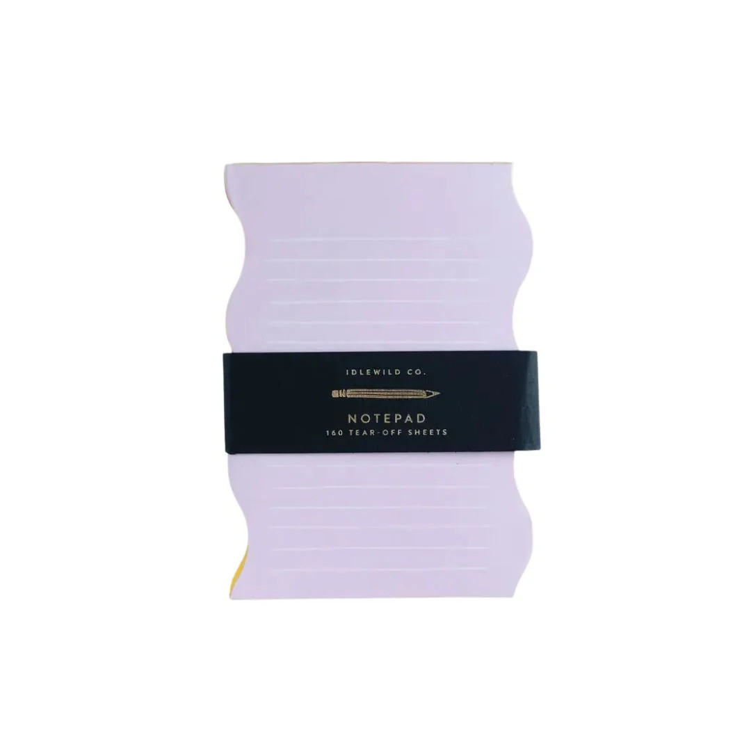 Lilac + Tangerine Wavy Notepad | Pink Antlers