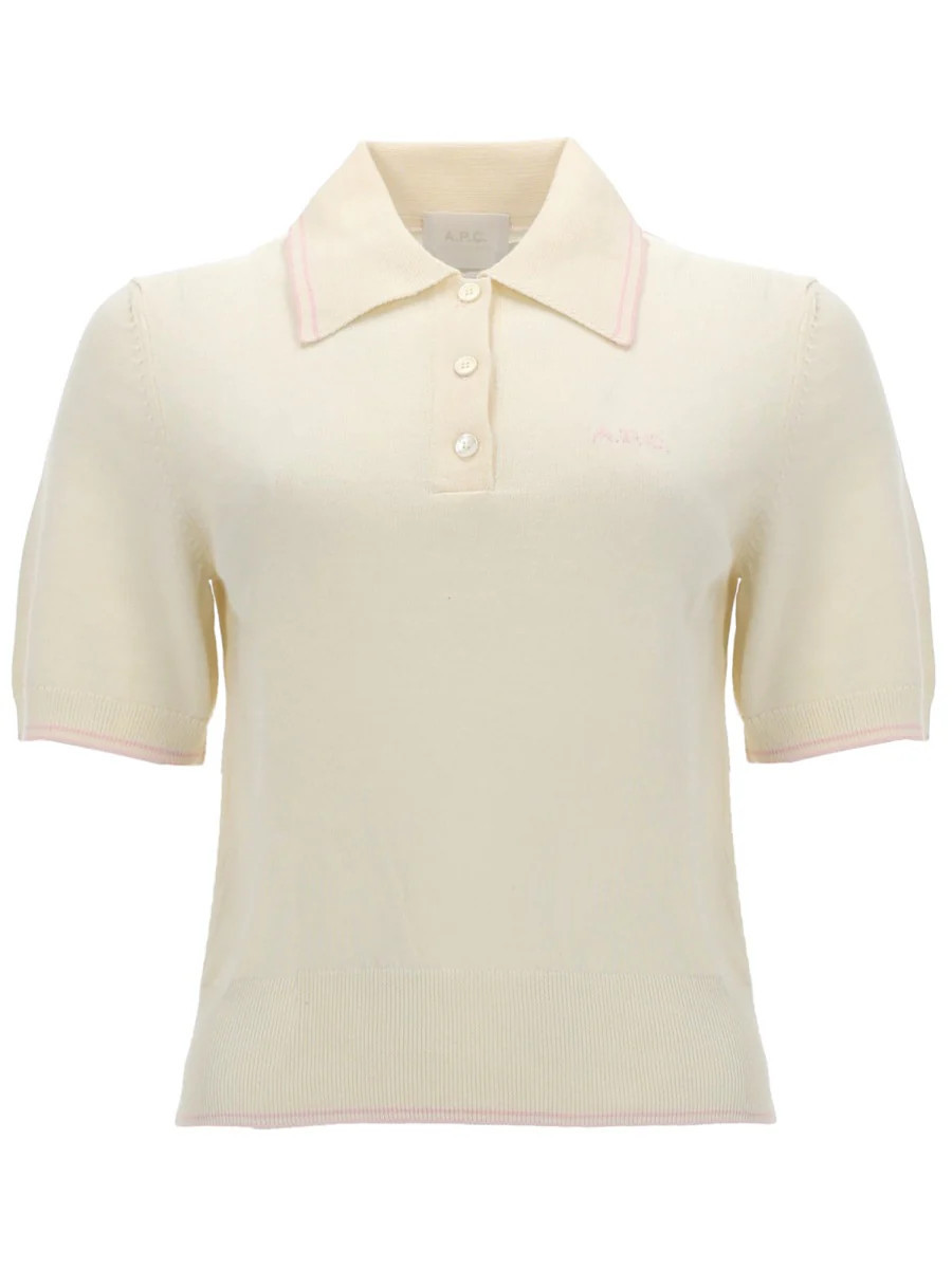 Cotton Ribbed Trim Minimalist Polo Shirt | Shop Simon