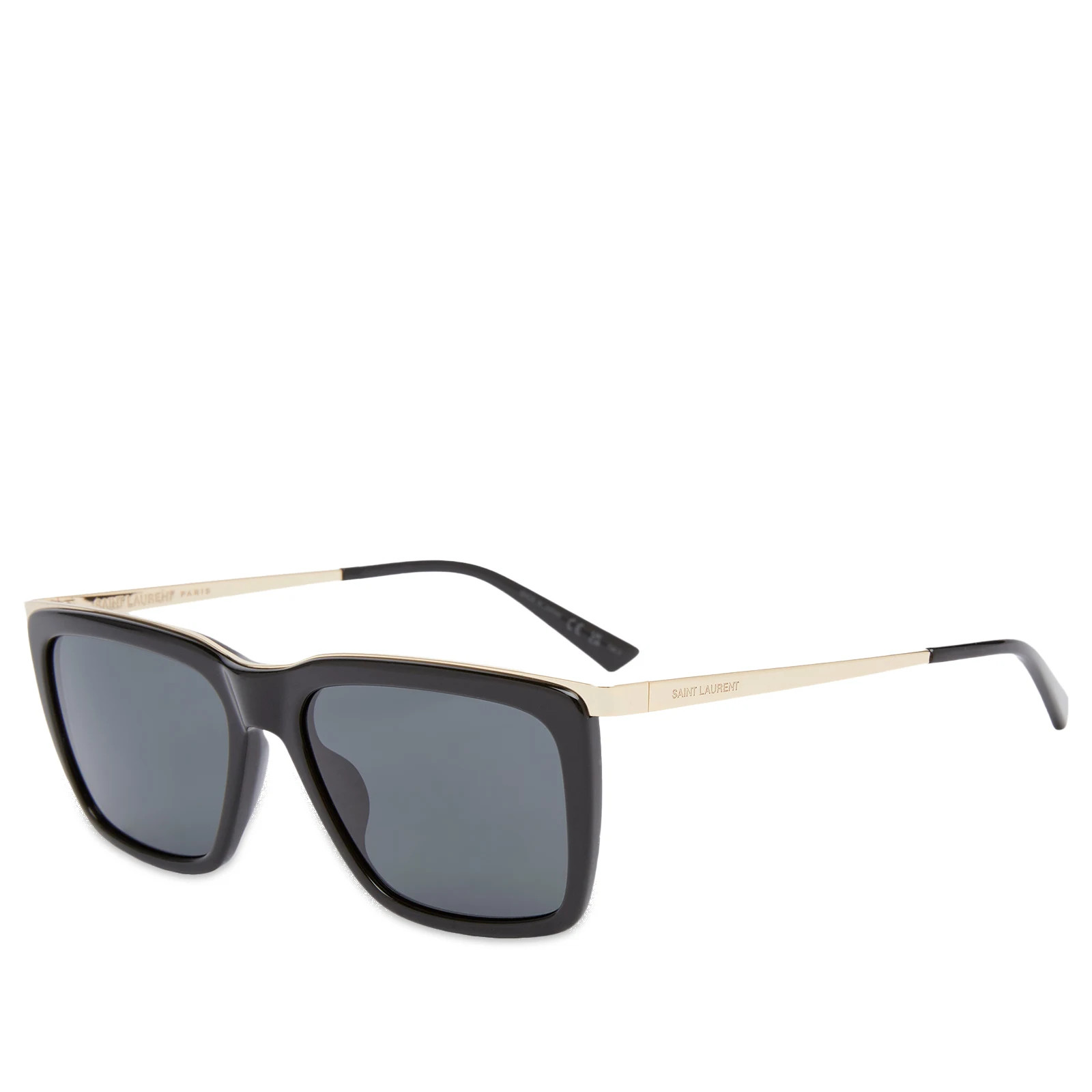 Saint Laurent Sunglasses Men's Saint Laurent SL 765 Sunglasses in Black/Gold | END. Clothing