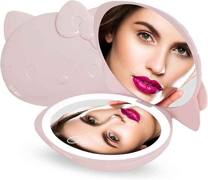 Impressions Vanity Hello Kitty Kawaii Compact Mirror with Touch Sensor Switch for Adjustable Brig... | Amazon (US)