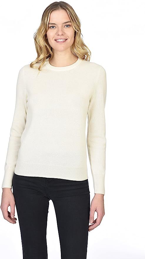 State Cashmere Essential Crewneck Sweater 100% Pure Cashmere Long Sleeve Pullover for Women | Amazon (US)