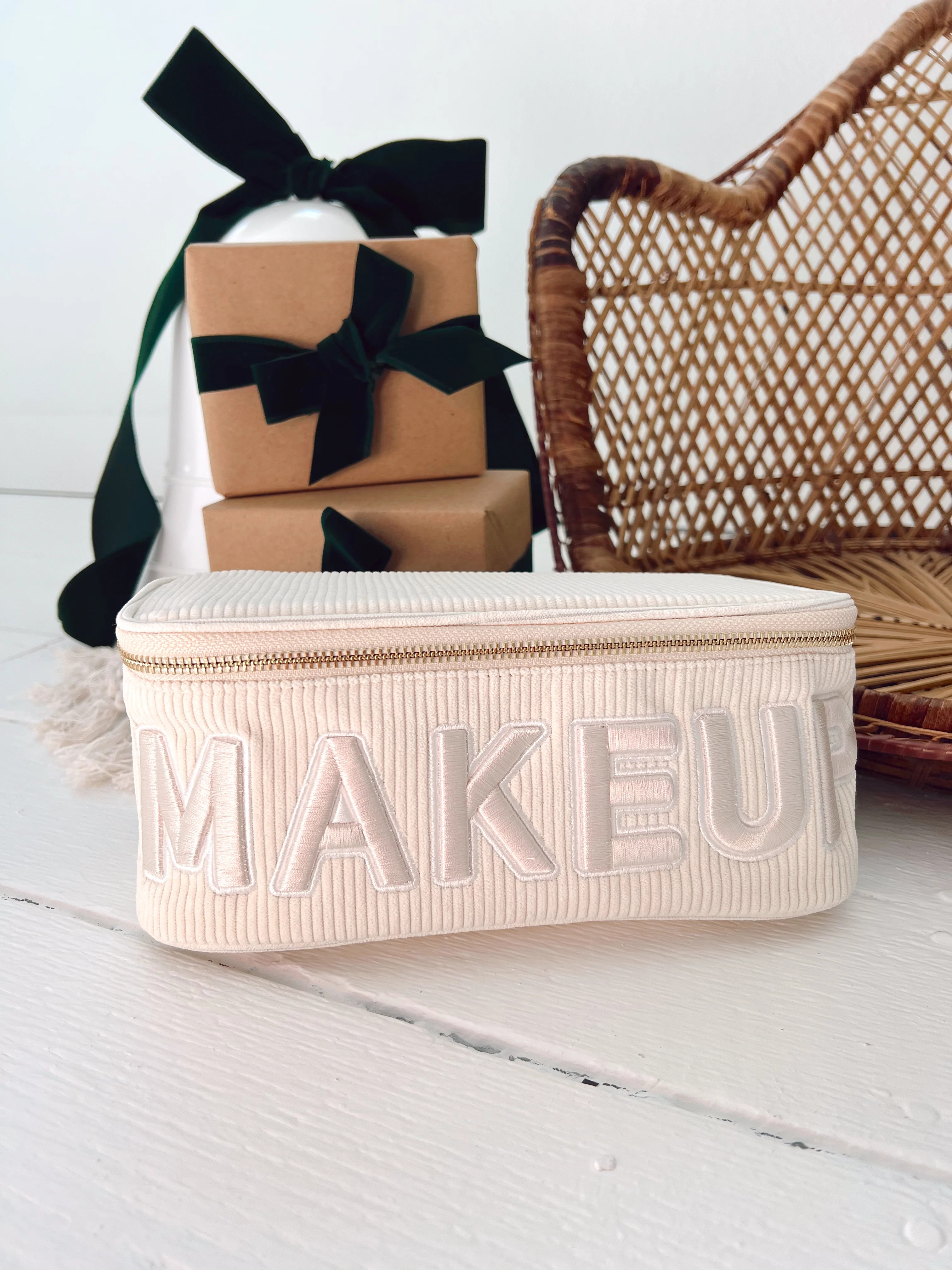 Makeup Corduroy Open Top - Beige | KenzKustomz