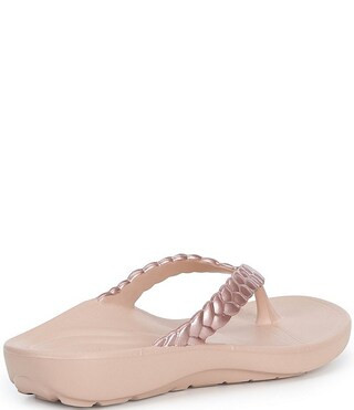 Aetrex Vicki Braided Metallic EVA Flip-Flops | Dillard's | Dillard's