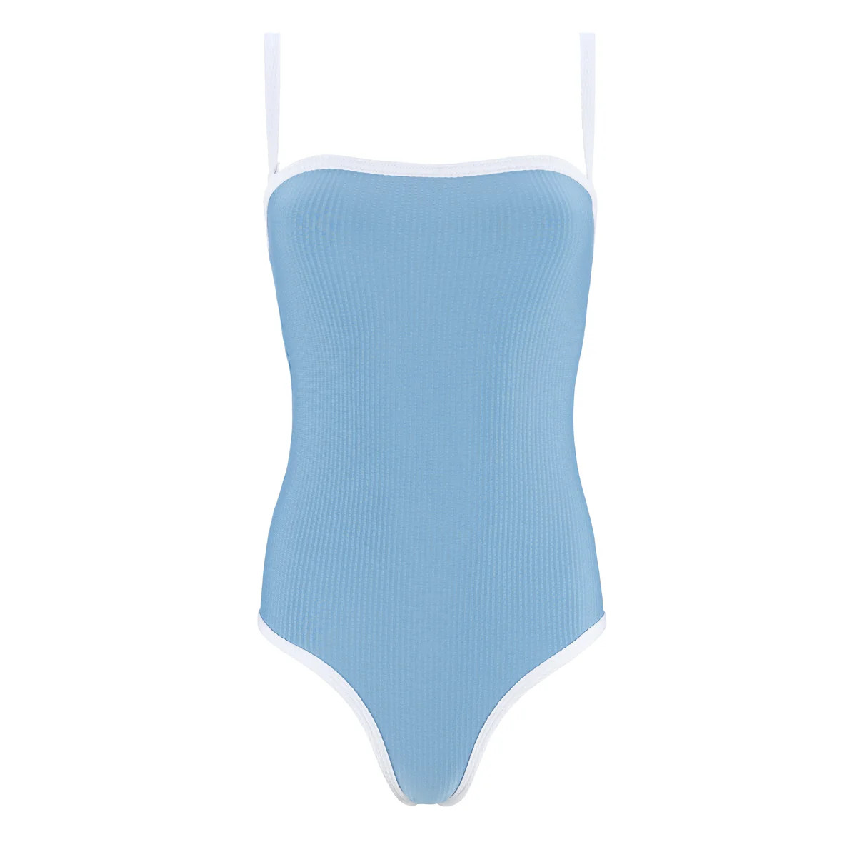 Women'S Surfside Blue Seersucker One Piece | Over The Moon