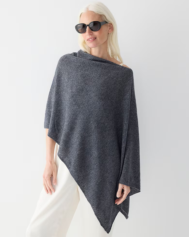 Cashmere-wool blend poncho | J. Crew US
