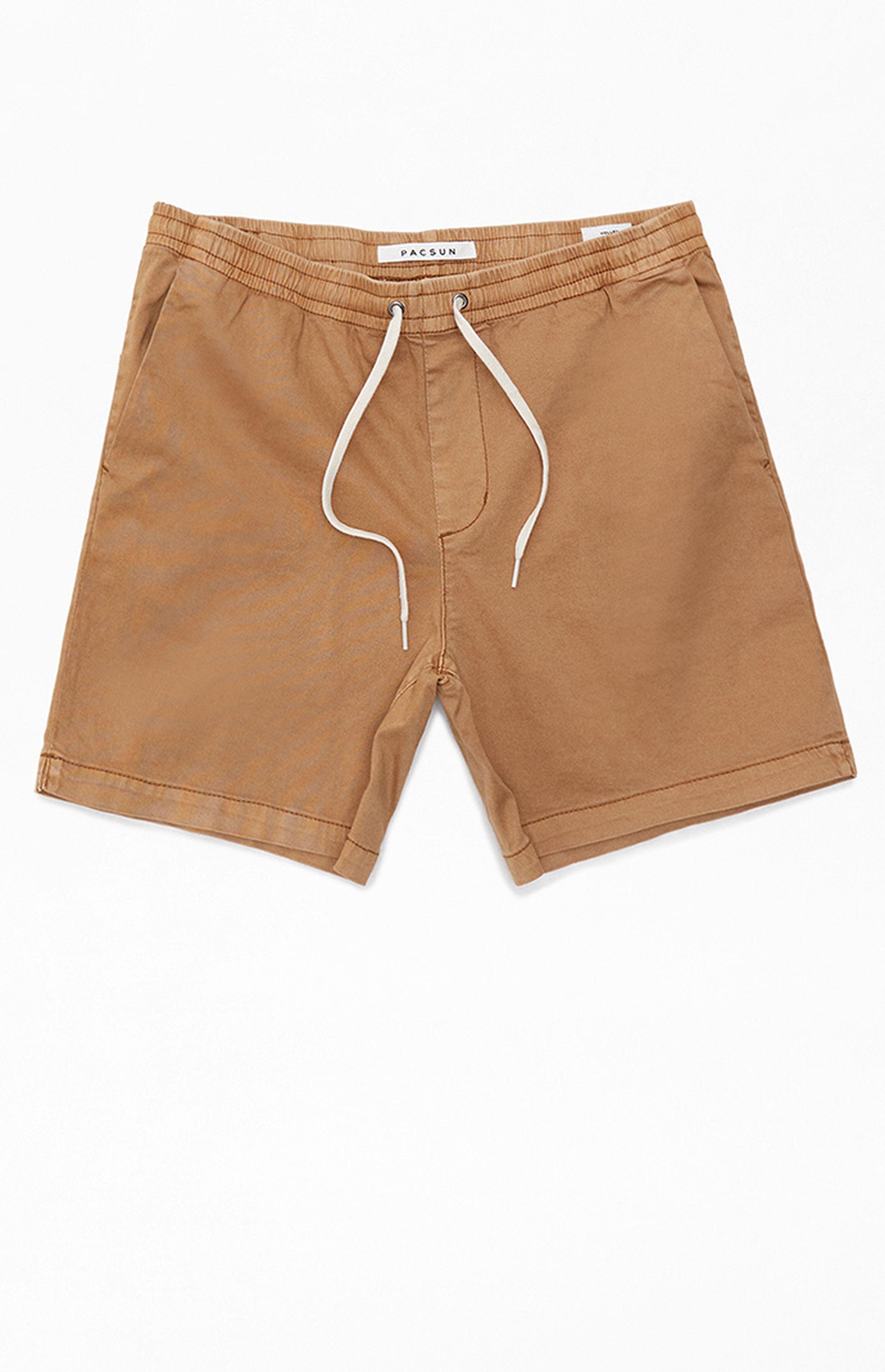 PacSun Khaki Twill Volley Shorts | PacSun | PacSun