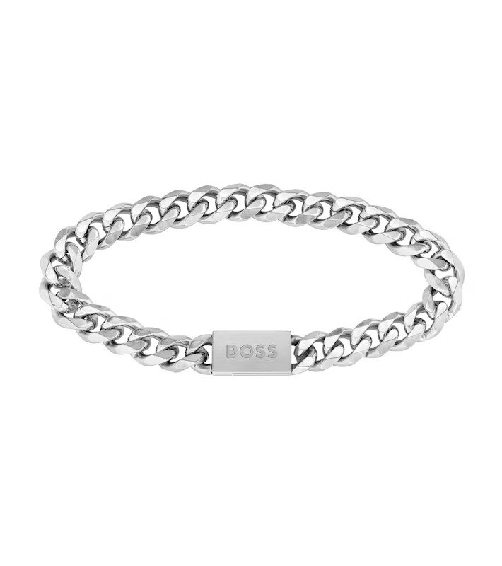 BOSS Chain For Him Men's Stainless Steel 7" Link Bracelet | Ernest Jones