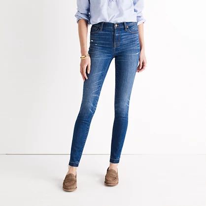 9" High-Rise Skinny Jeans in Hammond Wash: Drop-Hem Edition | Madewell