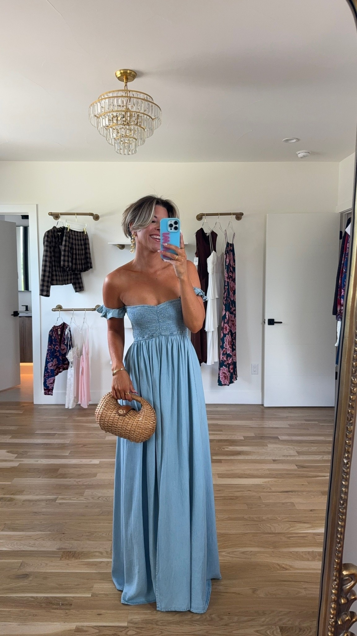 Blue off the shoulder smocked maxi dress Summer wedding guest dress resortwear dress magnolia boutique sale 20% off with my code below wearing my usual smalls

Magnolia code: emerson20july
Vici code: emerson30
Dibs code: Emerson [unbothered bronze]

Wedding guest
Resortwear
Summer event
Date night
Maxi dress
Crochet dress
Lace dress
Floral dress

#LTKParties #LTKWedding #LTKFindsUnder100