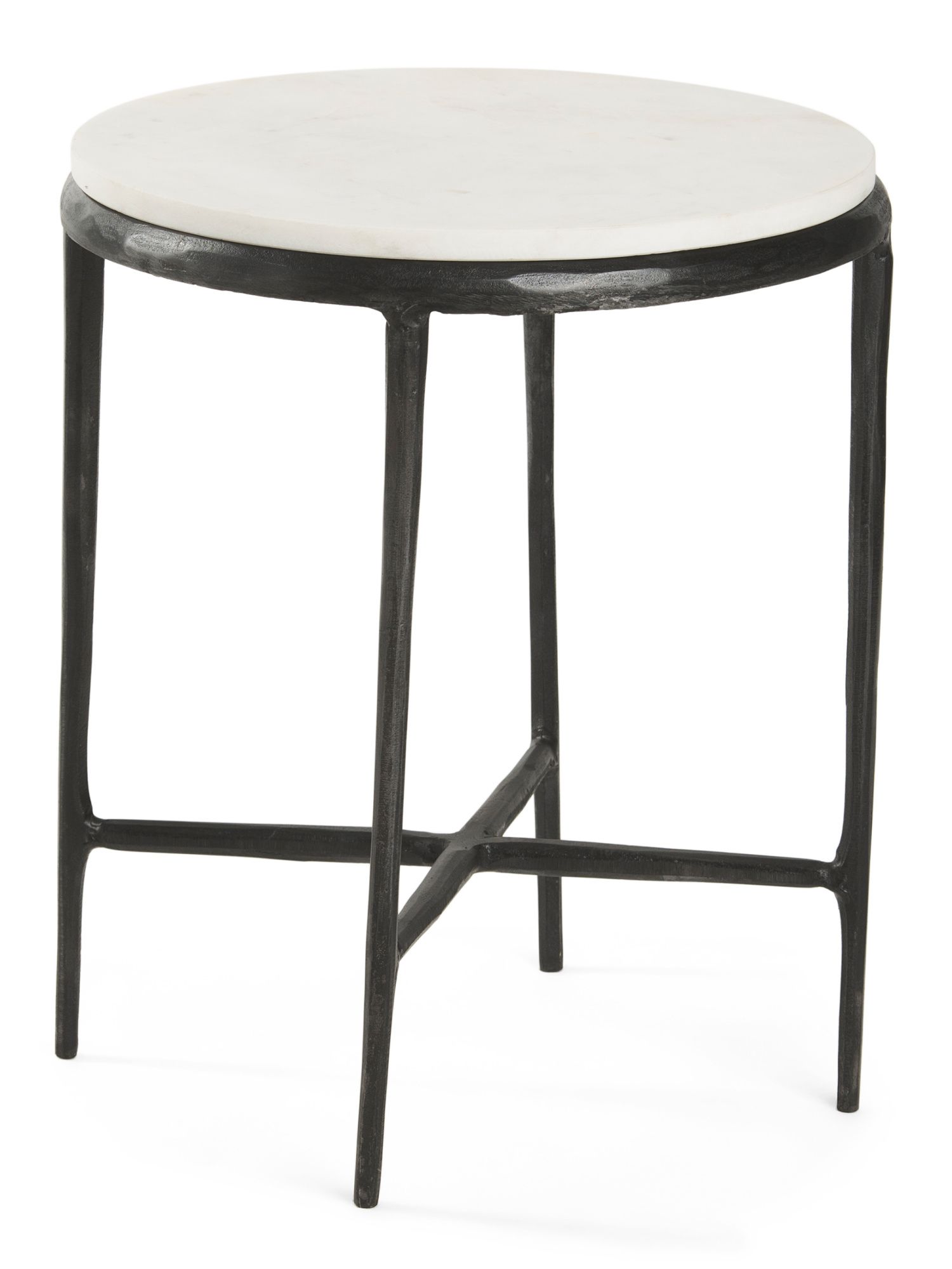 Aluminum And Marble Accent Table | TJ Maxx
