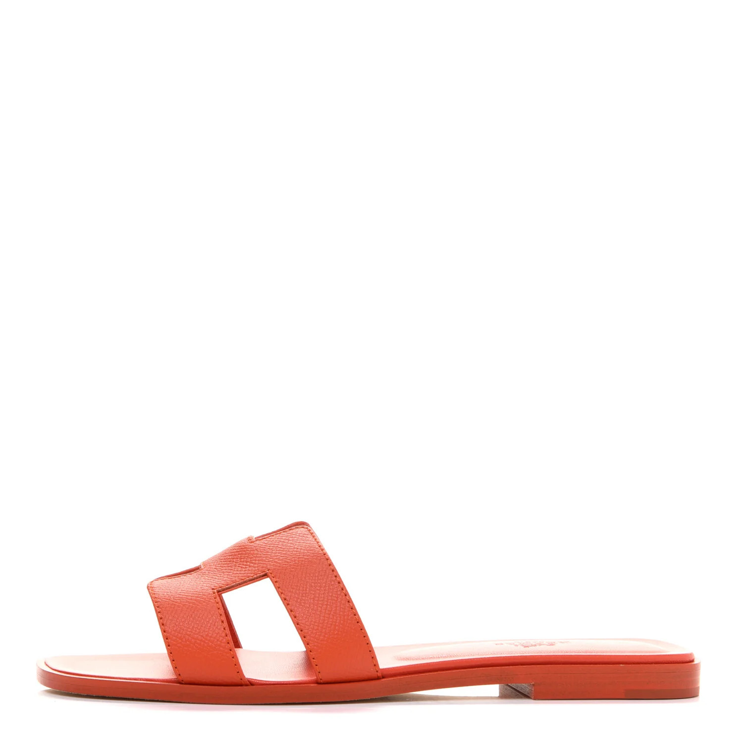 HERMES Epsom Oran Sandals 38 Orange Poppy | FASHIONPHILE | Fashionphile