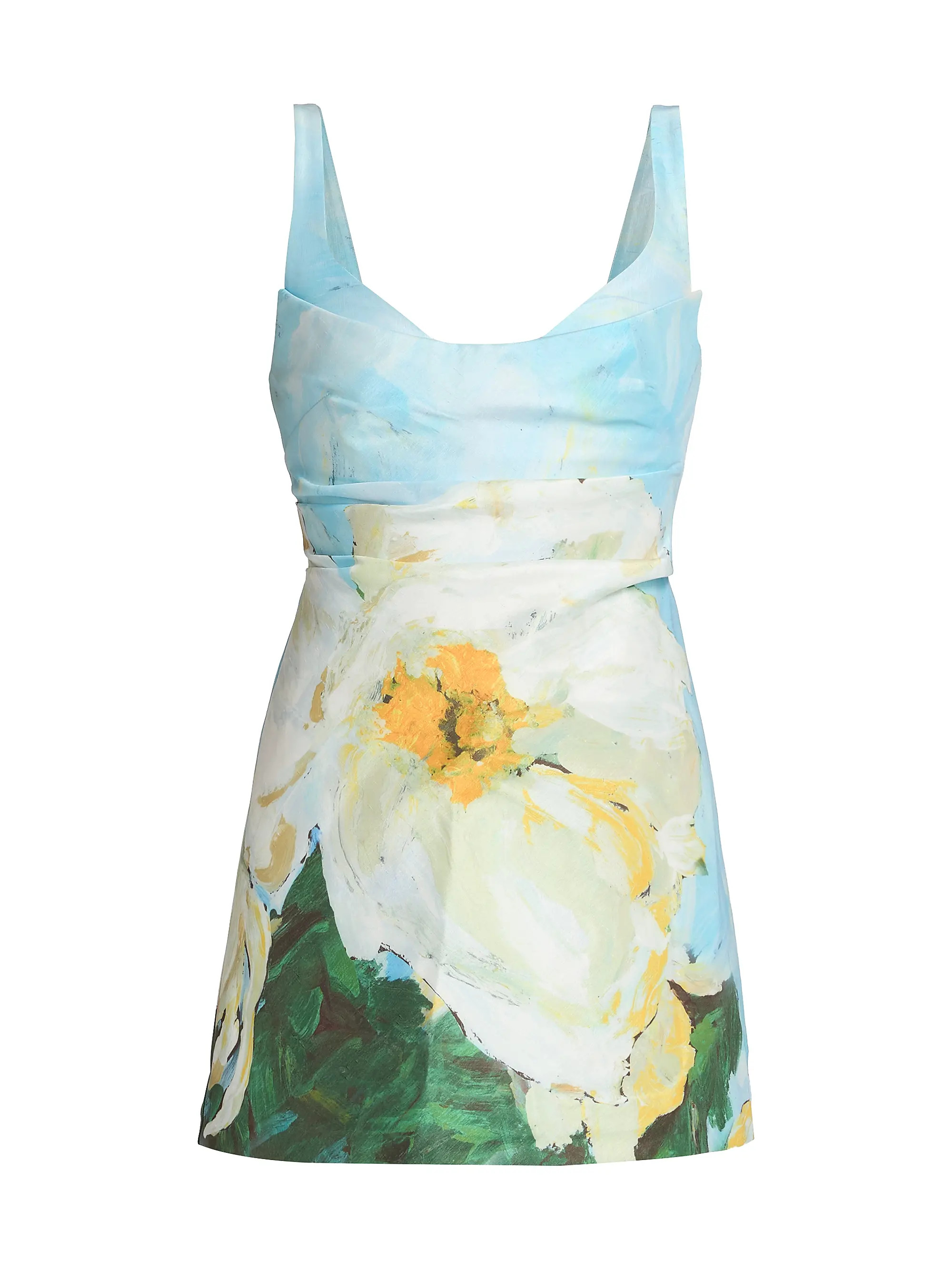 Acler Newcatton Poppy Placement Print Minidress | Saks Fifth Avenue | Saks Fifth Avenue