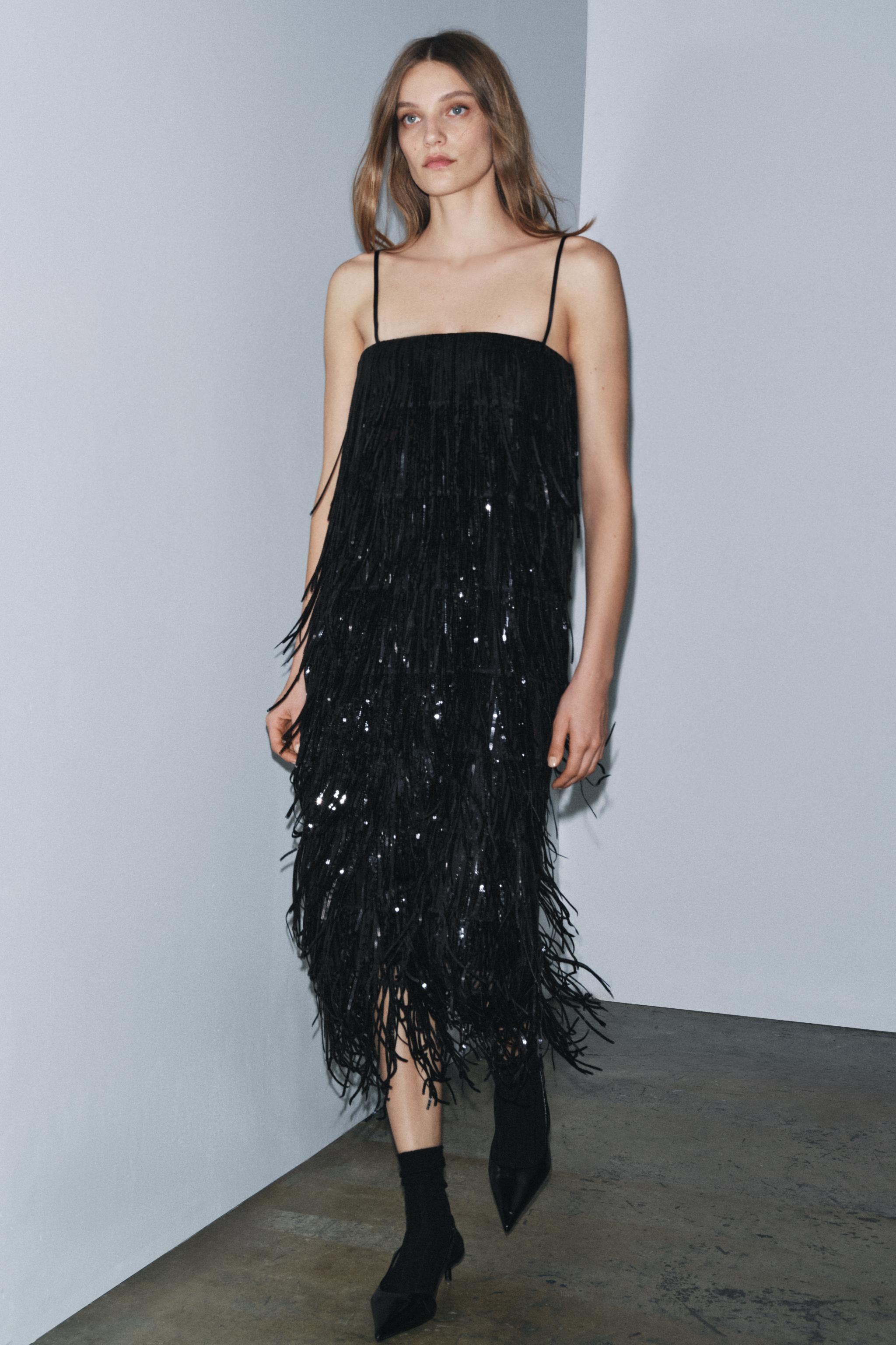 SEQUIN FRINGE DRESS ZW COLLECTION LIMITED EDITION | Zara US
