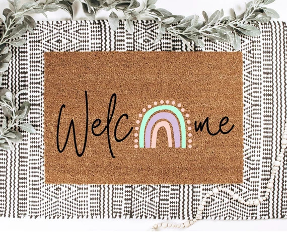 Easter Rainbow  Easter Doormat  Spring Doormat  Easter | Etsy | Etsy (US)