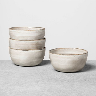 4pk 22oz Stoneware Reactive Glaze Cereal Bowl Set Gray - Hearth & Hand™ with Magnolia | Target