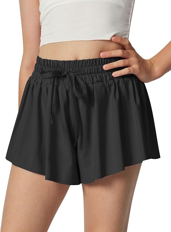 Ewedoos 2 in 1 Flowy Shorts Girls Butterfly Athletic Shorts Size 10-12 Cute Preppy Trendy Shorts ... | Amazon (US)