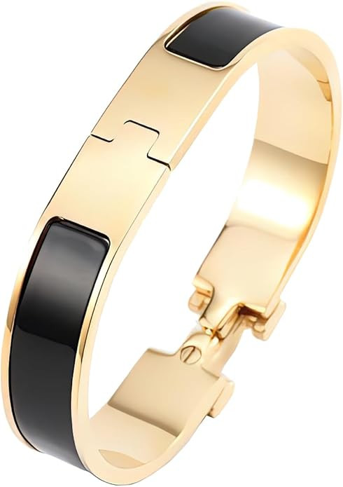 Exquisite Elegance18K Gold Bracelet for Women, Letter Stainless Steel Bangle Bracelet for,Gift fo... | Amazon (US)