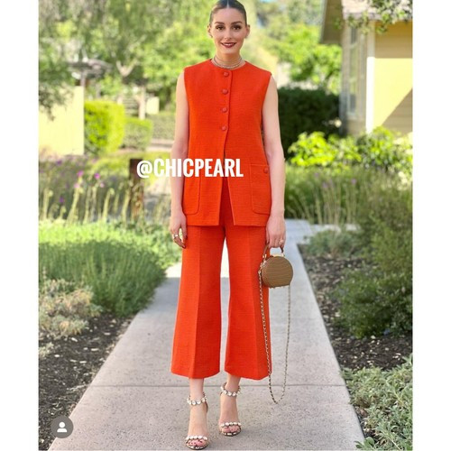 ZARA NEW WOMAN TEXTURED WEAVE PANTS WITH BUTTONS BURNT ORANGE REF: 2820/811 L XL | eBay US