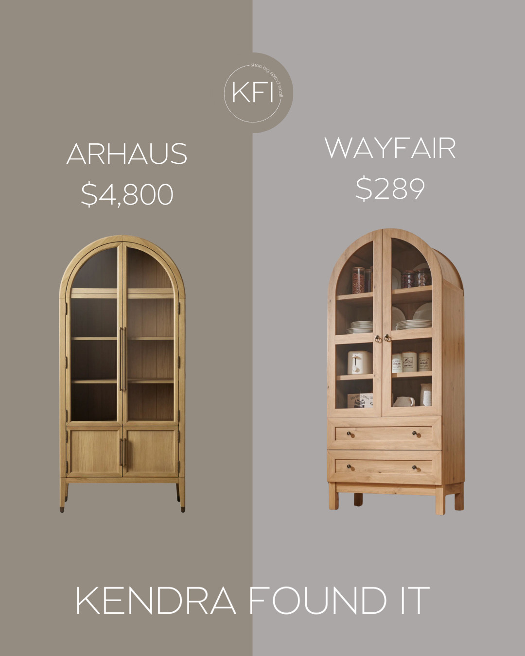 This Arhaus Hattie Cabinet dupe is one of my favorite furniture finds this season. The original Hattie from Arhaus is absolutely stunning but comes in at a splurge-worthy $4,800. This Wayfair version? Just $289 — and it nails the same arched silhouette, warm natural wood tones, and classic glass doors.

Whether you’re styling it as a dining room hutch, living room display cabinet, or even an elegant pantry piece, this affordable alternative gives you the high-end designer look for less. The arched top and exposed shelving make it feel so on-trend — perfect for modern organic homes, California-casual spaces, or anyone chasing that elevated neutral aesthetic. 

 #LTKHome #LTKSaleAlert
