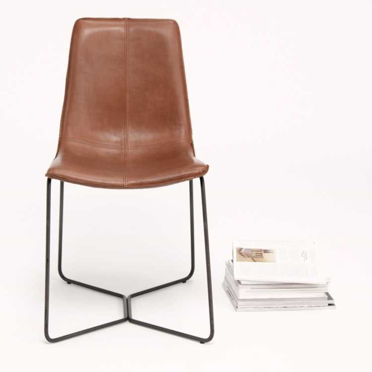 Slope Leather Dining Chair (Set of 2) | West Elm (US)