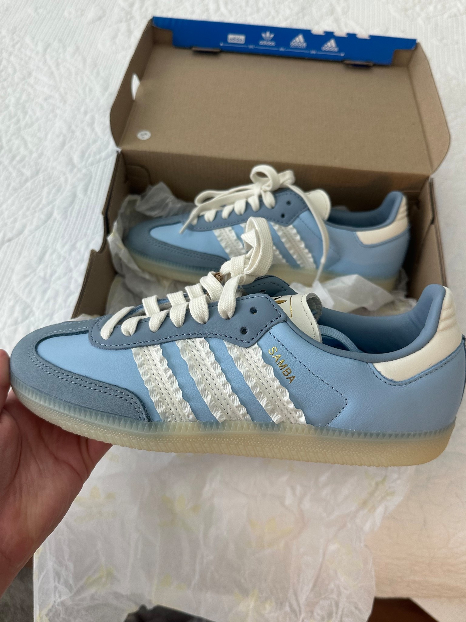 Blue Sambas with ruffles, blue shoes, women’s shoes , ruffled shoes 

#LTKSaleAlert #LTKgrwm #LTKdayinmylife
